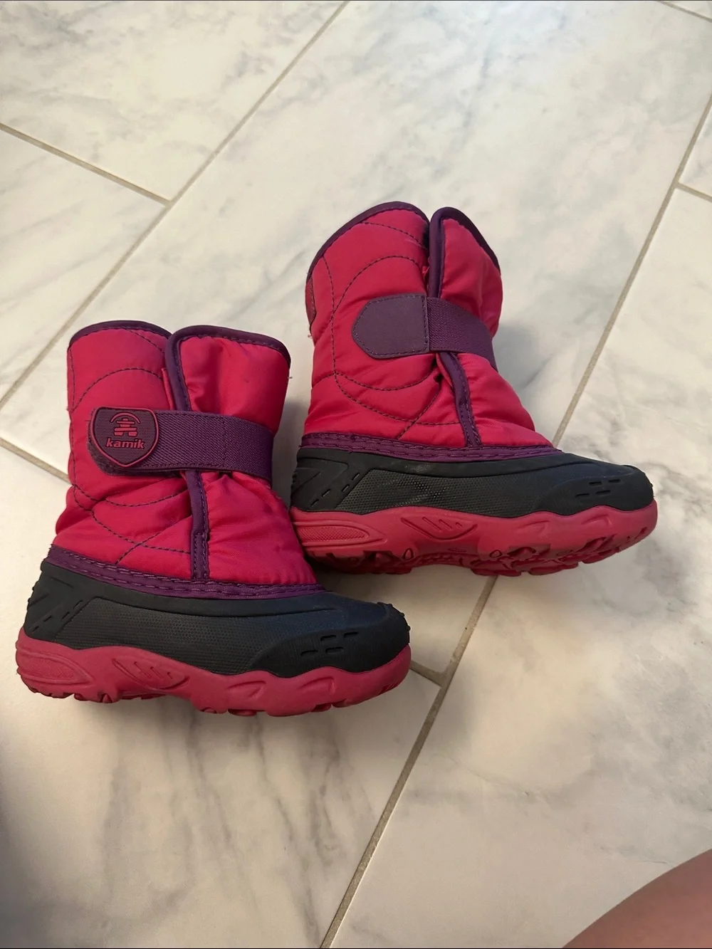 Kamik Kids Pink and Plum Winter Snow Boots size 9